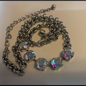 Handmade Swarovski Crystal cup-chain necklace